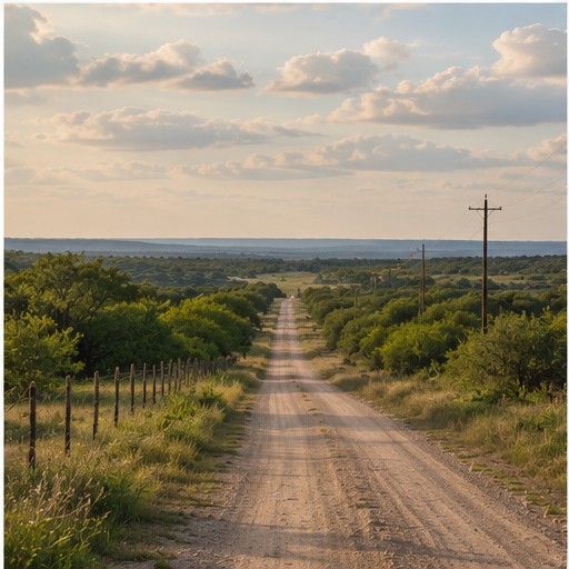 Foggy hills of Texas Hill Country